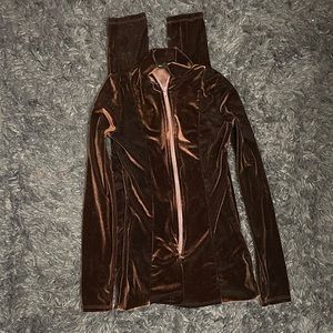 3 for $30 brown velvet jumpsuit
